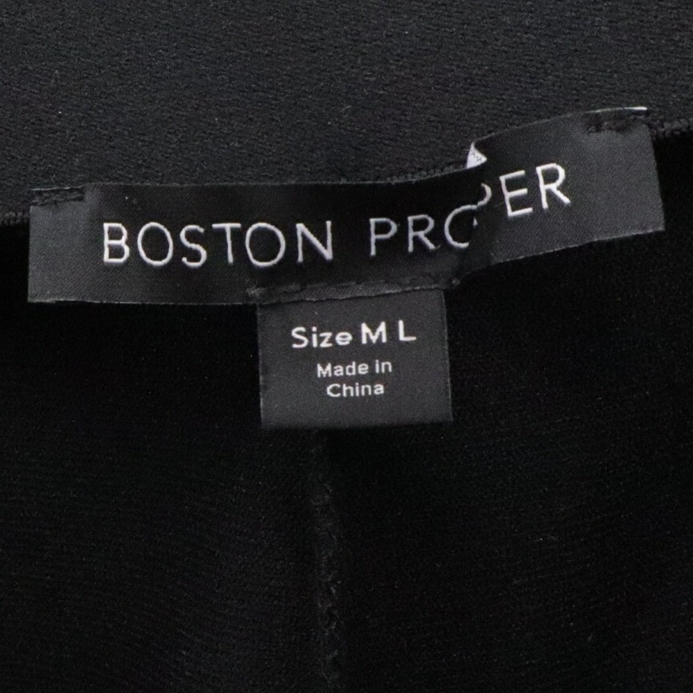 NWT Boston Proper Beyond Travel Black Straight Leg Pull On Pants Size M Long - Picture 4 of 7